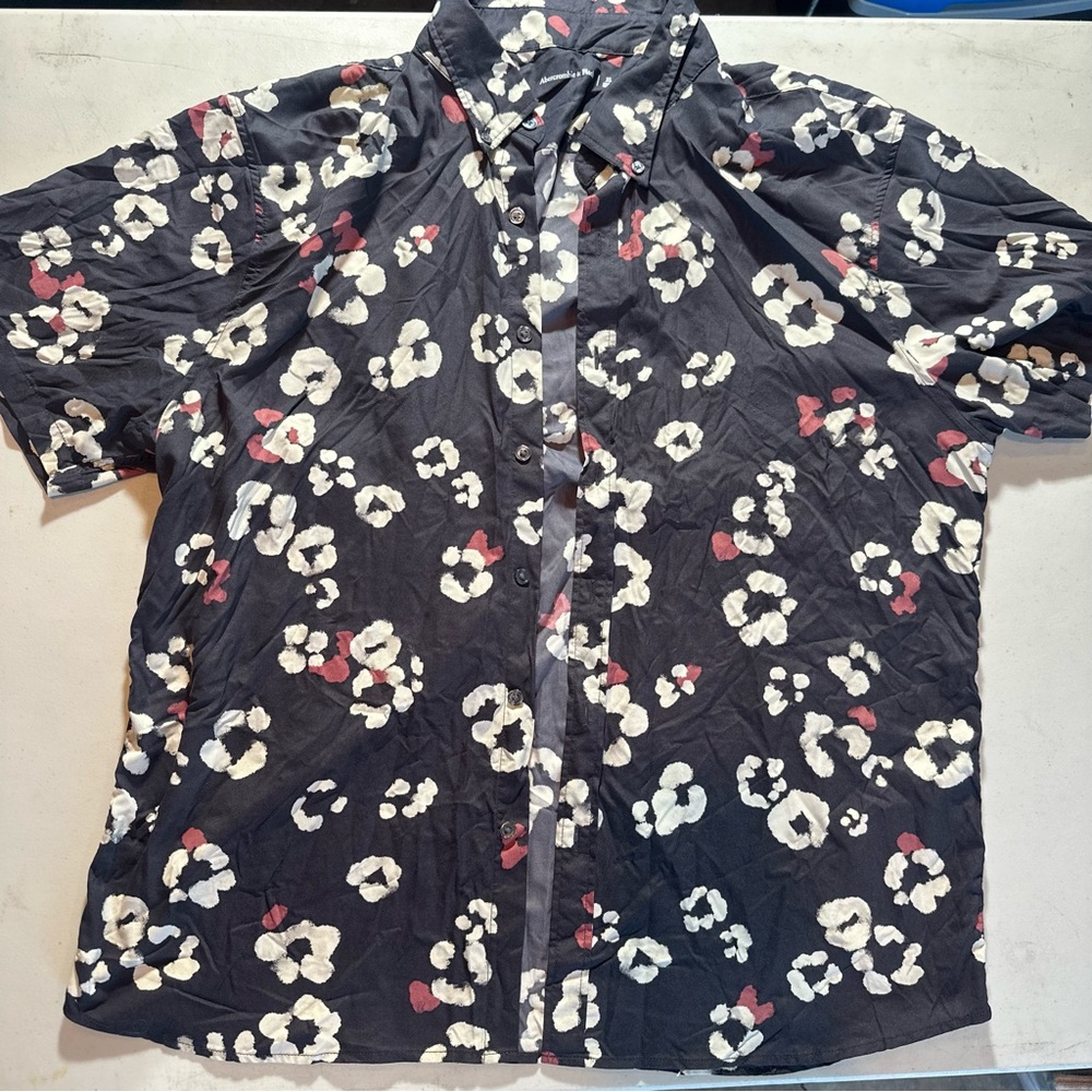 Abercrombie & Fitch Black Floral Shirt